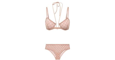 Gucci GG Tulle Lingerie Set In Pink Lyst