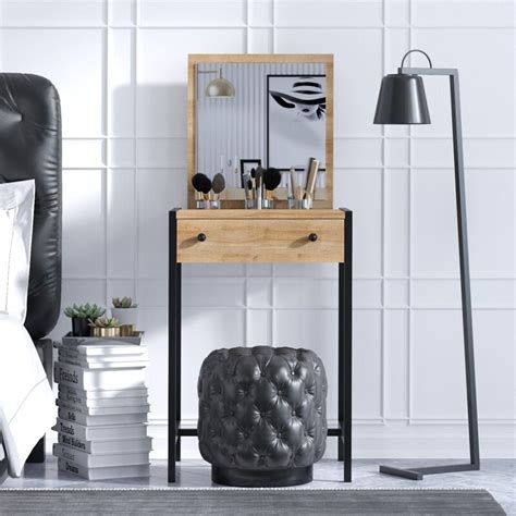 East Urban Home 19.69'' Wide Vanity with Mirror | Wayfair