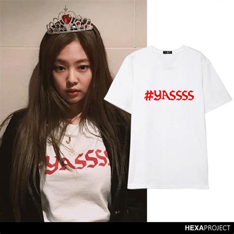 Jual Kaos Distro Korea Kpop Jennie Blackpink Yassss Shopee Indonesia