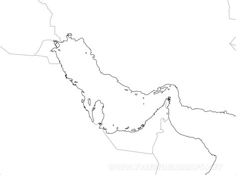 Blank Map Of Persian Gulf