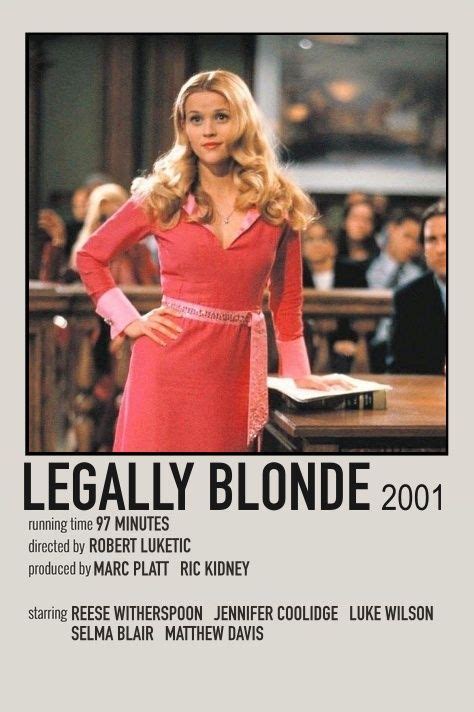 Legally Blonde Movie Print Blonde Movie Legally Blonde Legally