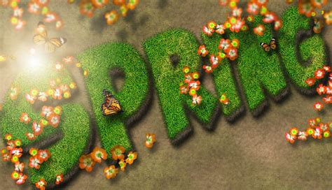 Grass Text Photoshop Free Action Psddude