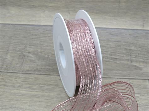 Berisfords Jazz Wired Metallic Ribbon In 25mm 40mm Widths In 3 Colours