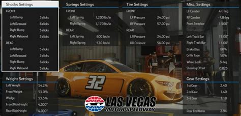 NASCAR Heat 5 Las Vegas Setups Best Sim Racing Setups