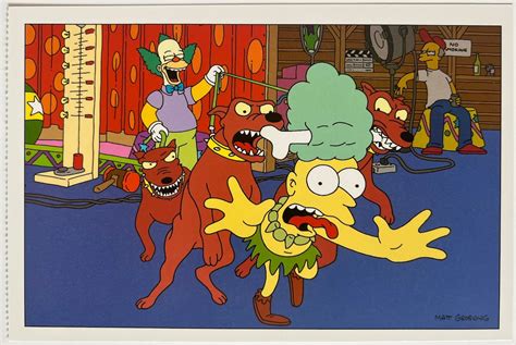 The Simpsons Krusty The Clown And Sideshow Mel Postcard Etsy