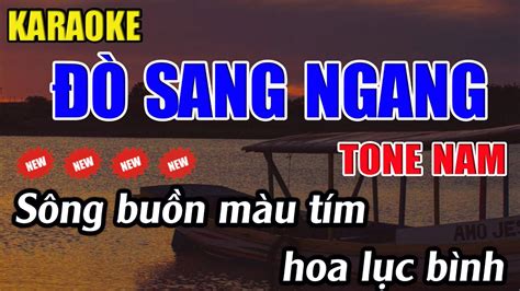 Đò Sang Ngang Karaoke Tone Nam Karaoke Phương Thảo Beat Mới YouTube