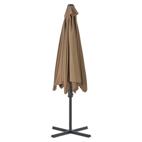 Fdit Parasol D Ext Rieur Avec Poteau En Acier Cm Taupe