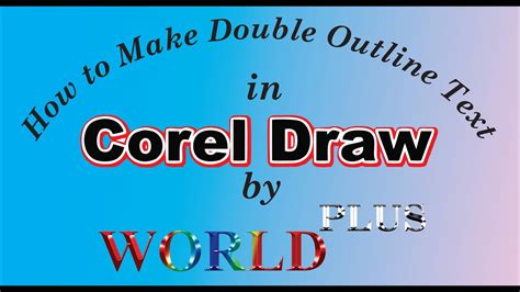 How To Make Double Outline Text In Corel Draw Youtube