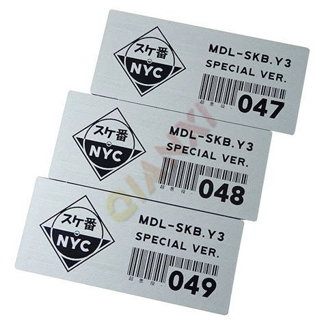 Laser Engraving Serial Number Plates Anodized Aluminium Asset Tracking