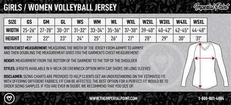 Volleyball Uniform Size Charts For Custom Volleyball, 40% OFF