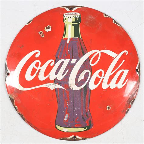 Bilder för 2461976 REKLAMSKYLT Coca Cola emaljskylt 1900 talet