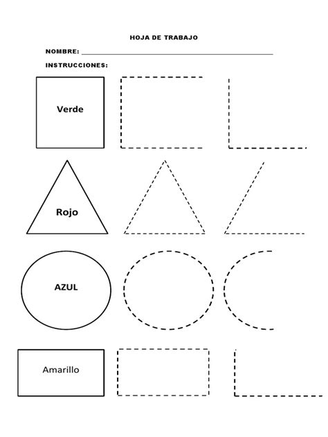 Hoja De Trabajo Figuras Geometricas F Tracing Worksheets Worksheets