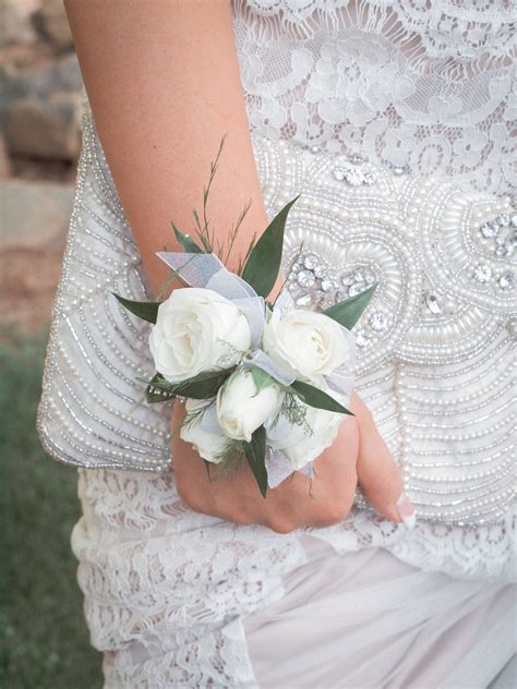 Small White Wrist Corsage Corsage Prom