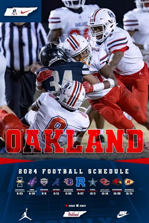 Varsity Football Schedule – Oakland Patriots - Murfreesboro, TN