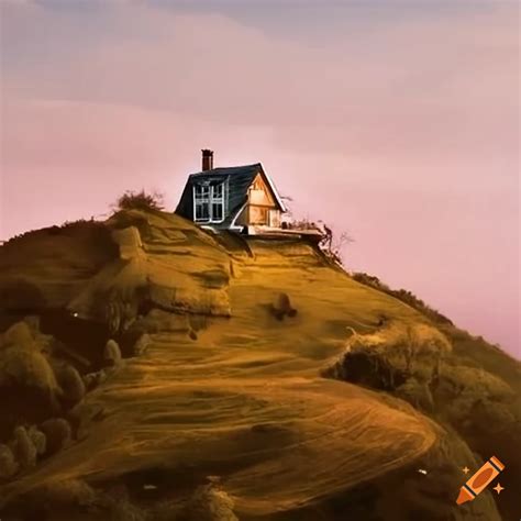 Image Of A Unique House On A Hill On Craiyon