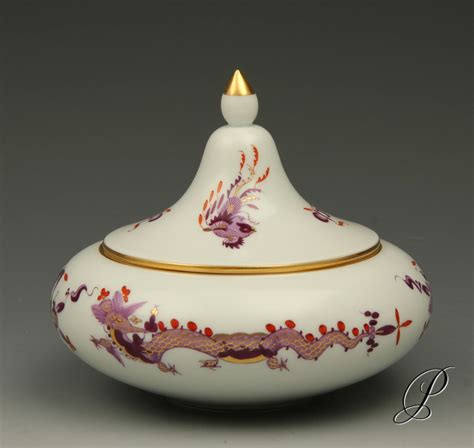 Dose Reicher Drache Lila Meissen Wahl Porzellan Porcelain