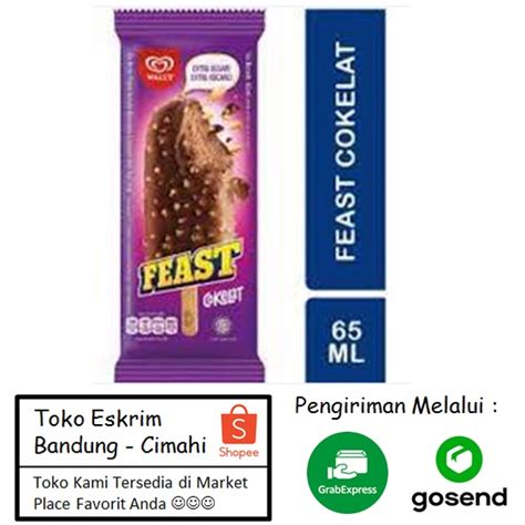 Jual Es Krim Ice Cream Eskrim Walls Feast Coklat Feast Vanilla Cornetto