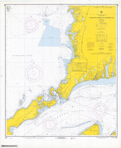 Falmouth Harbor Map And Buzzards Bay 1968 Nautical Chart Etsy