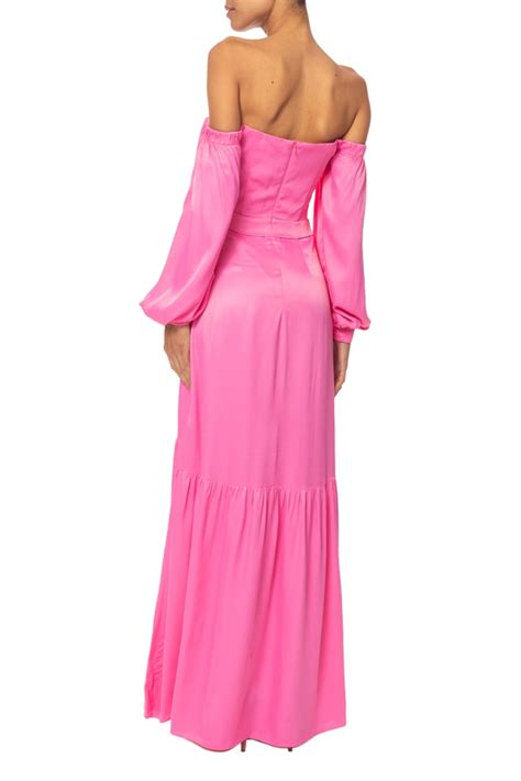 Dress Go Vestido Longo Cetim Rosa 36 40 Aluguel De Vestidos De