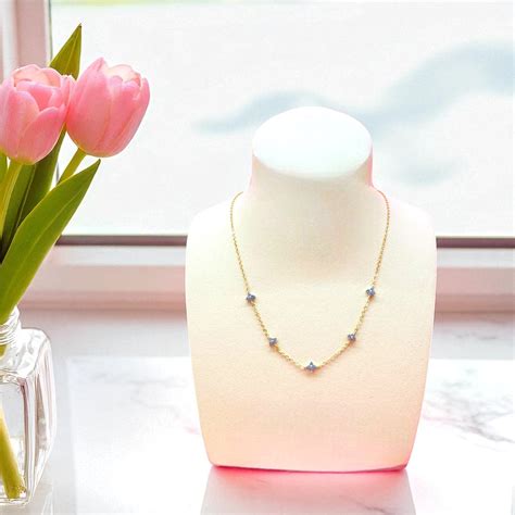 Azure Blossom Necklace - 18k gold plated – Bows and Knots Co.