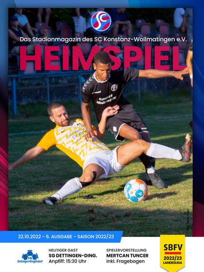 Heimspiel Das Stadionmagazin Des Sc Konstanz Wollmatingen E V