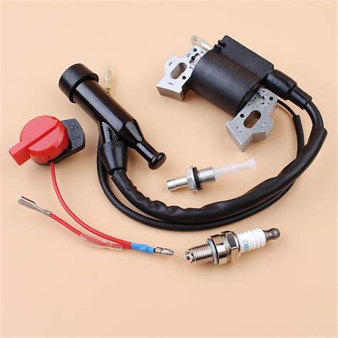 Ignition Coil Magneto Spark Plug Starter Switch Kit For Honda Gx