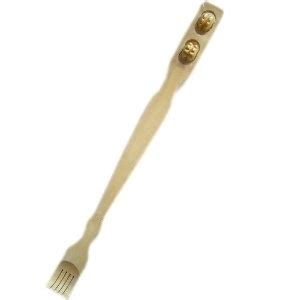 Bamboo Therapeutic Back Scratchers Backscratchers w/ two Massage Roller Wheels -- 19" long ...