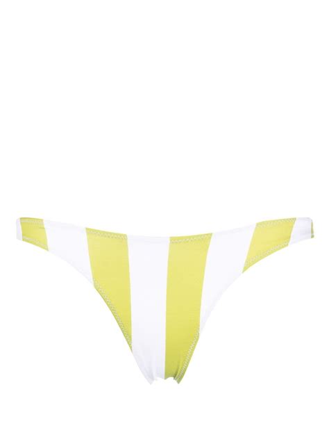 Buy Mc Saint Barth Naomi Striped Bikini Bottom Green At Off