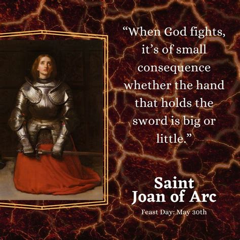 An Image Of Saint Joan Of Arc With Quote