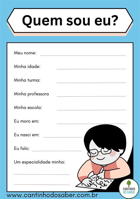 Atividade Tudo Sobre Mim Educação Infantil FDPLEARN