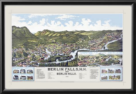 Berlin, New Hampshire 1888 - Vintage City Maps