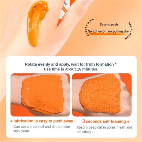 Carrot Bubble Mask Compound Acid Carrot Foam Facial Mask Chyhua