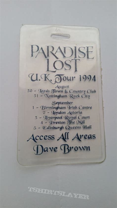 Paradise Lost Icon Tour Laminate TShirtSlayer TShirt And