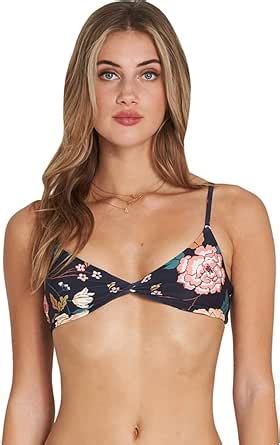 Amazon Billabong Women S Standard Linger On Trilet Bikini Top Black Pebble Xl Clothing