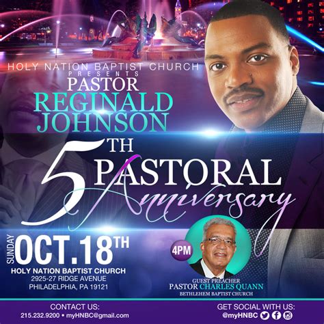 Pastor Anniversary Flyer Design