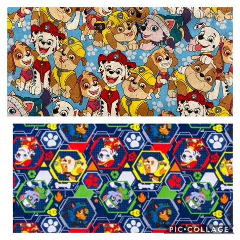 1 2 Yard Paw Patrol Fabric By The Yard 100 Cotton Fabric Etsy