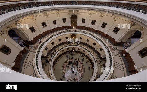 MARCH 3, 2018, TEXAS STATE CAPITOL, AUSTIN TEXAS - Looking up inside ...