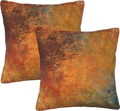 Qualknoy Set Of Velvet Brown Cushion Covers X Cm Modern Art