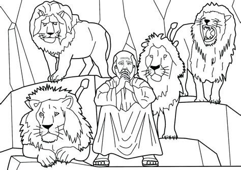 Daniel In The Lions Den Coloring Page at GetDrawings | Free download