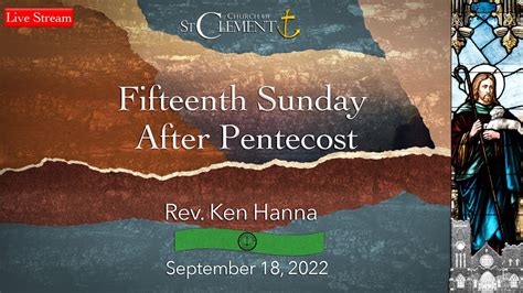 Th Sunday After Pentecost Youtube