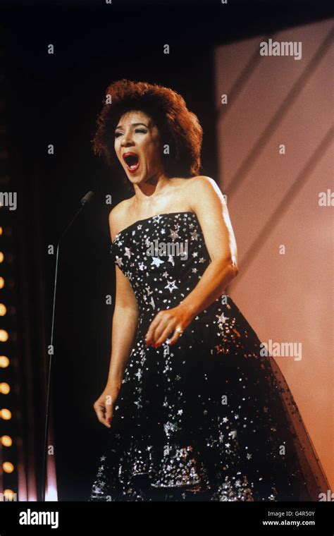 Welsh Singer Shirley Bassey During Rehearsals Ahead Of Performing At