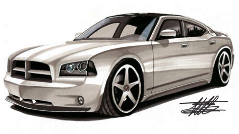 Dodge Charger Drawing at PaintingValley.com | Explore collection of ...