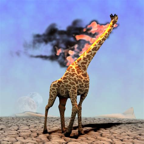 Salvador Dali Burning Giraffe