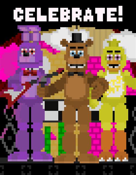 Celebrate Poster Fnaf D Pixel Art