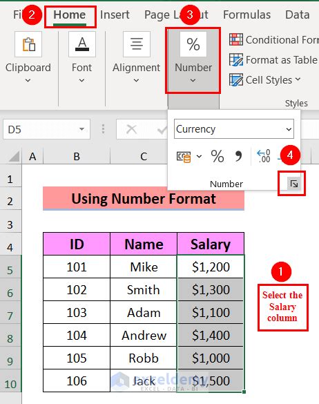 How To Change Default Currency In Excel Simple Methods Exceldemy