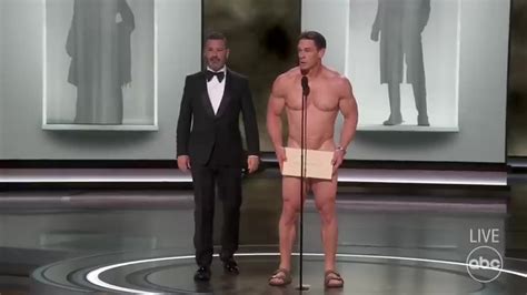 Oscars Nearly Naked John Cena Presents Award For Costume Design