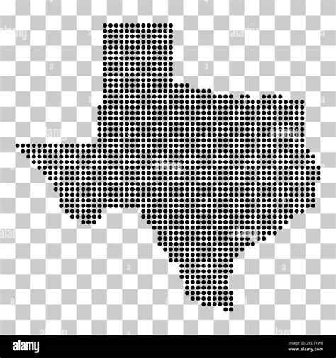 Texas Map Shape United States Of America Flat Concept Icon Symbol Vector Illustration Stock