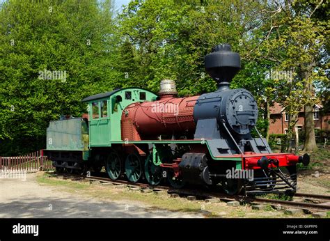 Old American Steam Locomotive Being Restored At The Bressingham Steam