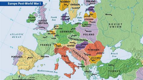 Map Of Europe Before Wwi