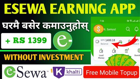 No Esewa Earning App In Nepal How To Earn Money Esewa Online